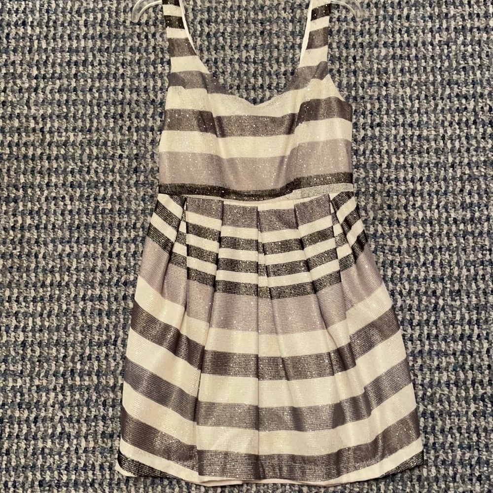 BCBGeneration Striped Sparkly Dress! Barely worn & in great condition!Scoop neck